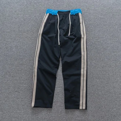 Штаны Palm Angels With Stripes On Shoelaces "Black/Blue" фото № 2