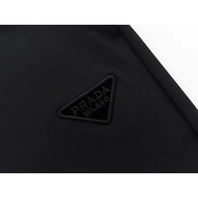Штаны Prada With Triangular Insert Logo "Black" фото № 2