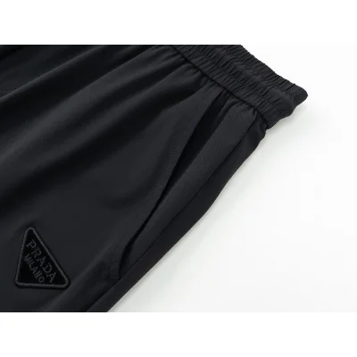 Штаны Prada With Triangular Insert Logo "Black" фото № 5