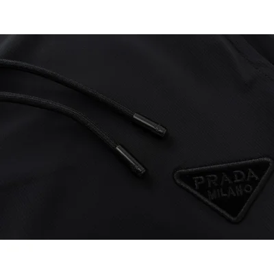 Штаны Prada With Triangular Insert Logo "Black" фото № 6