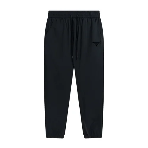 Штаны Prada With Triangular Insert Logo "Black"