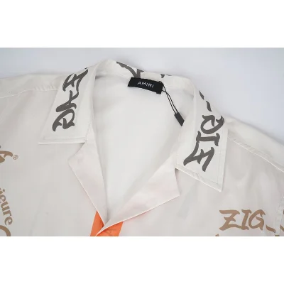 Рубашка Amiri Men Print And Edge Stripe Ornament "White" фото № 3