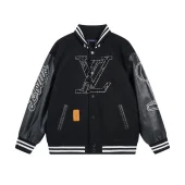Бомбер Louis Vuitton NBA Co branded Leather Sleeve Baseball "Black"