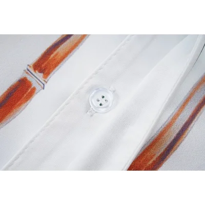 Рубашка Casablanca Print Bag And Front Pocket "White" фото № 3 Рубашка Casablanca Print Bag And Front Pocket "White" фото № 3