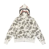 Худи A Bathing Ape The Letters WGM ZIP "White/Gray"