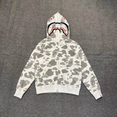Худи A Bathing Ape The Letters WGM ZIP "White/Gray" фото № 8 Худи A Bathing Ape The Letters WGM ZIP "White/Gray" фото № 8