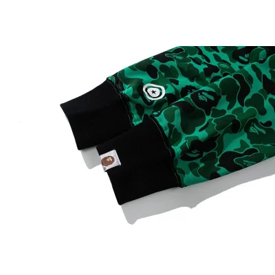 Худи A Bathing Ape Shark Black Spots Zip "Green" фото № 5