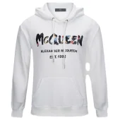 Худи Alexander Mcqueen Logo McQueen EST 1992 "White"