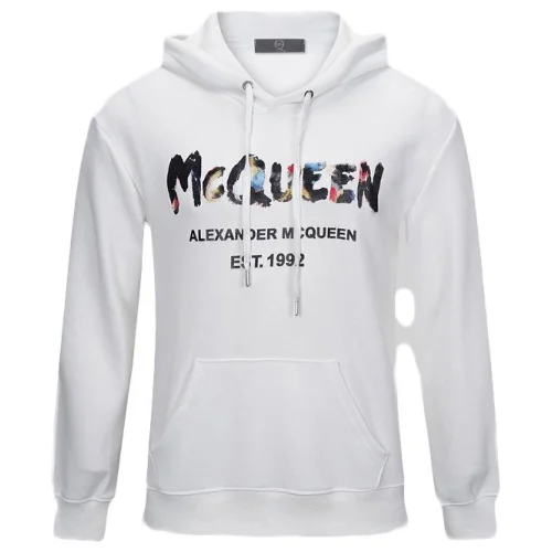 Худи Alexander Mcqueen Logo McQueen EST 1992 "White"