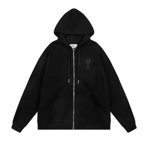 Худи Amiri Letter And Heart - Logo ZIP "Black"