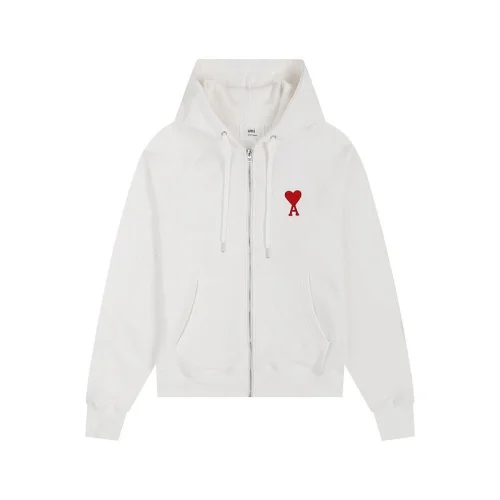 Худи Amiri Heart And Letter — Logo ZIP "White"