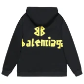 Худи Balenciaga With Yellow Text Logo On The Back - ZIP "Black"