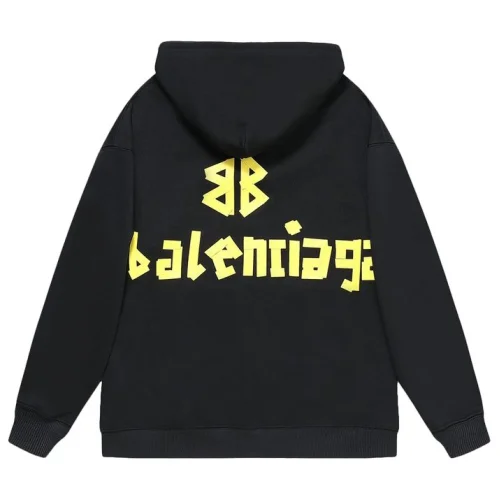 Худи Balenciaga With Yellow Text Logo On The Back - ZIP "Black"