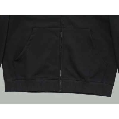 Худи Balenciaga With Yellow Text Logo On The Back - ZIP "Black" фото № 8