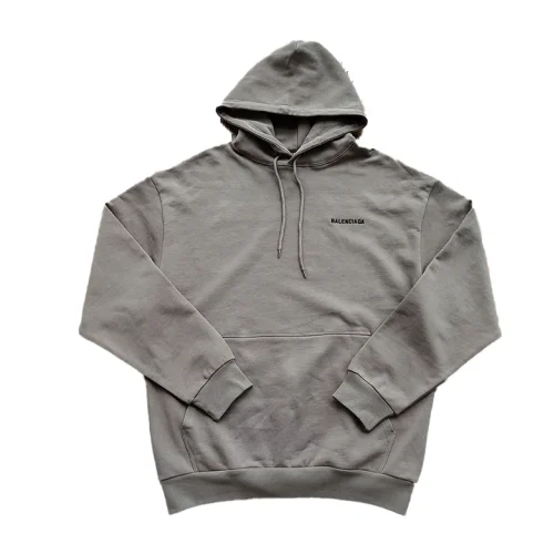 Худи Balenciaga A Small Inscription Of The Brand Name "Gray"