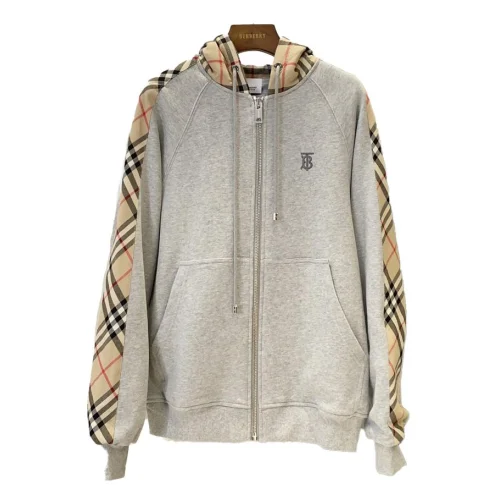 Худи Burberry Frontside Dark Gray Logo BT Checked "Gray"