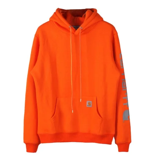Худи Carhartt With Text Logo On The Sleeve "Orange"