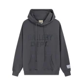 Худи Gallery Dept With Text Logo - Plain "Gray/Black"