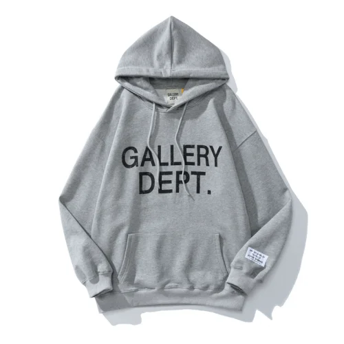 Худи Gallery Dept With Hood And Patch On The Sleeve "Gray"