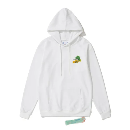 Худи Off White Street Style With Colored Logo "White"