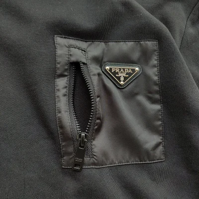Худи Prada Leather Pocket With Logo "Black" фото № 7