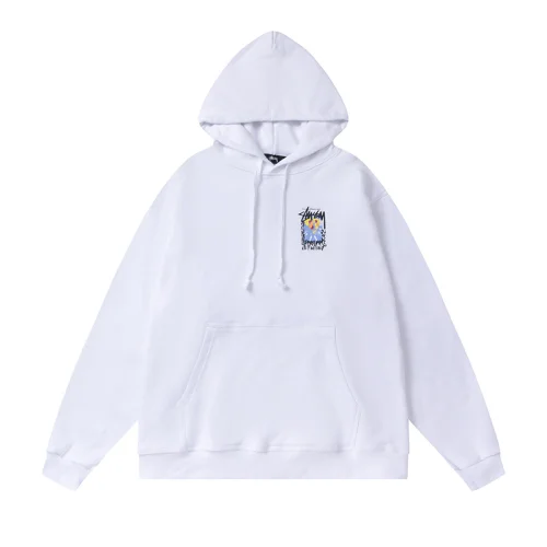 Худи Stussy With Logo And Picture "White"
