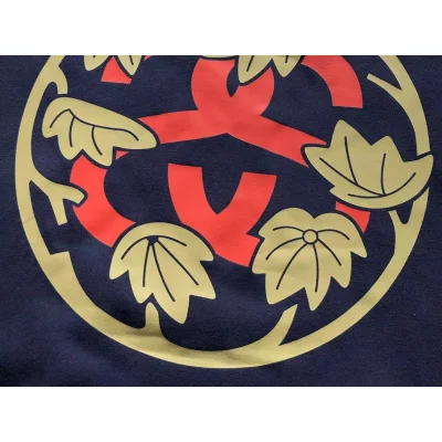 Худи Stussy Circle With Logo Letter And Leaves "Blue" фото № 3