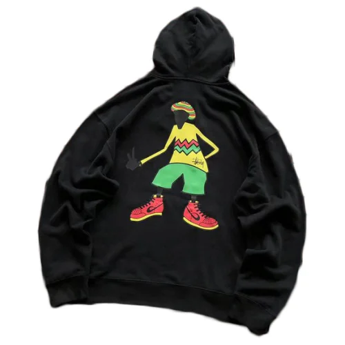Худи Stussy Man In Colorful Clothes "Black"