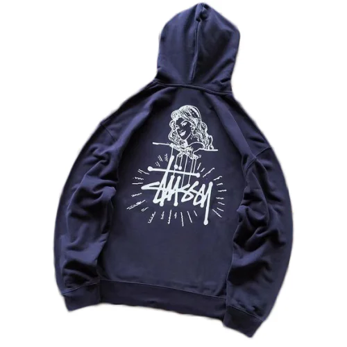 Худи Stussy Woman And Logo "Blue"