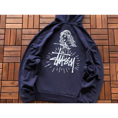 Худи Stussy Woman And Logo "Blue" фото № 5 Худи Stussy Woman And Logo "Blue" фото № 5