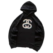 Худи Stussy Mirror Logo Letters Inside Circle Front "Black"