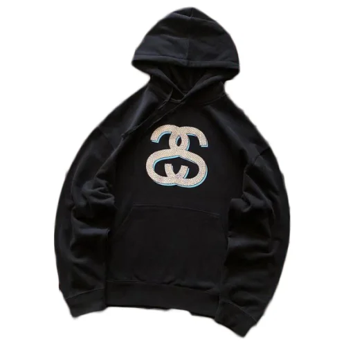 Худи Stussy Mirror Logo Letters Inside Circle Front "Black"