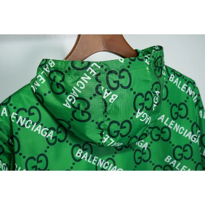 Ветровка Gucci X Balenciaga Name And Logo Of Brands "Green" фото № 4