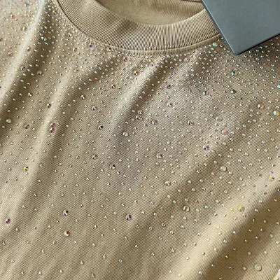 Лонгслив Balenciaga Glitter Decoration Front "Beige" фото № 3 Лонгслив Balenciaga Glitter Decoration Front "Beige" фото № 3