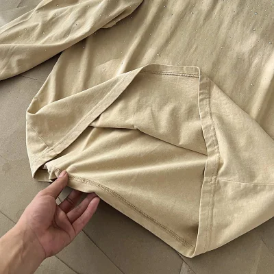 Лонгслив Balenciaga Glitter Decoration Front "Beige" фото № 6 Лонгслив Balenciaga Glitter Decoration Front "Beige" фото № 6