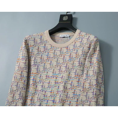 Лонгслив Christian Dior Colorful Print Logos Dior "Beige" фото № 2