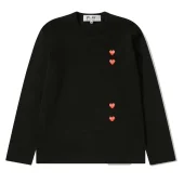 Лонгслив Comme des Garçons Play Front Mini Hearts "Black"