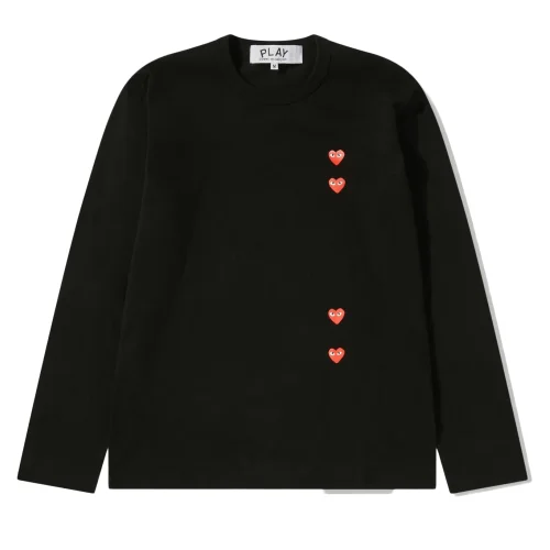 Лонгслив Comme des Garçons Play Front Mini Hearts "Black"
