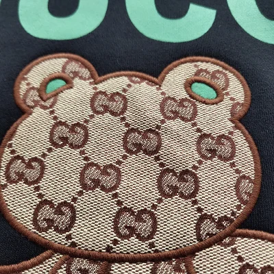 Лонгслив Gucci Branded Bear "Black" фото № 9