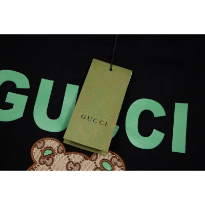 Лонгслив Gucci Branded Bear "Black" фото № 6