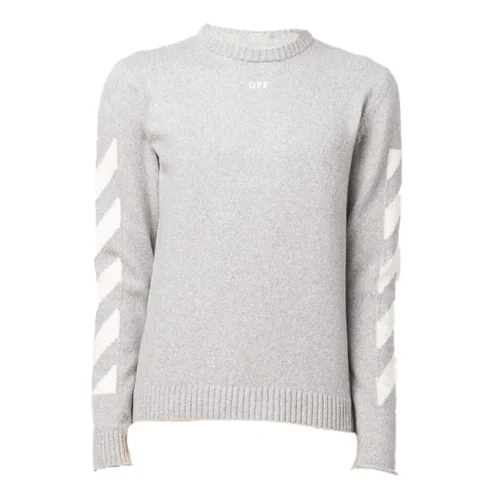 Лонгслив Off White Striped Sleeves "Gray"