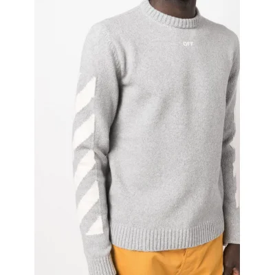 Лонгслив Off White Striped Sleeves "Gray" фото № 7