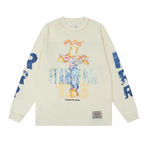 Лонгслив Rrr123 X Fear Of God With Logo "Beige"