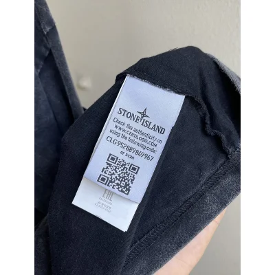 Лонгслив Stone Island With A Rectangular Stripe "Black" фото № 7