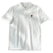 Поло Amiri Red Logo "White"