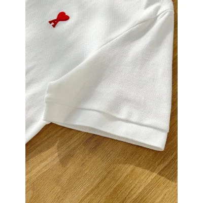 Поло Amiri Red Logo "White" фото № 5