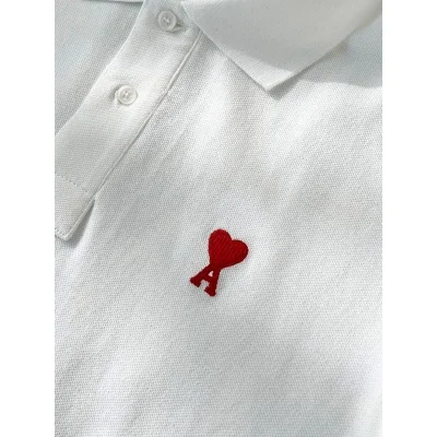 Поло Amiri Red Logo "White" фото № 6