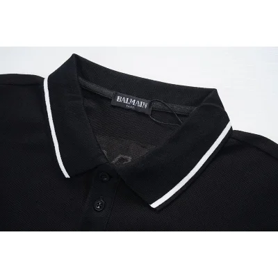 Поло Balmain With Logo And Text "Black" фото № 9