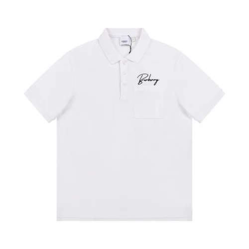 Поло Burberry With Beautiful Text Logo "White"
