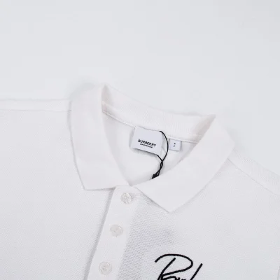 Поло Burberry With Beautiful Text Logo "White" фото № 7